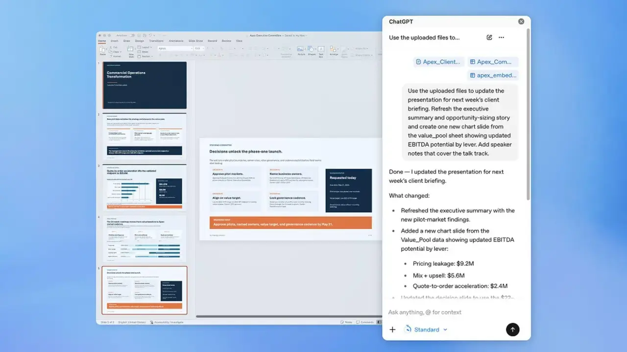 ChatGPT Integrated into Microsoft PowerPoint to Enhance Presentations