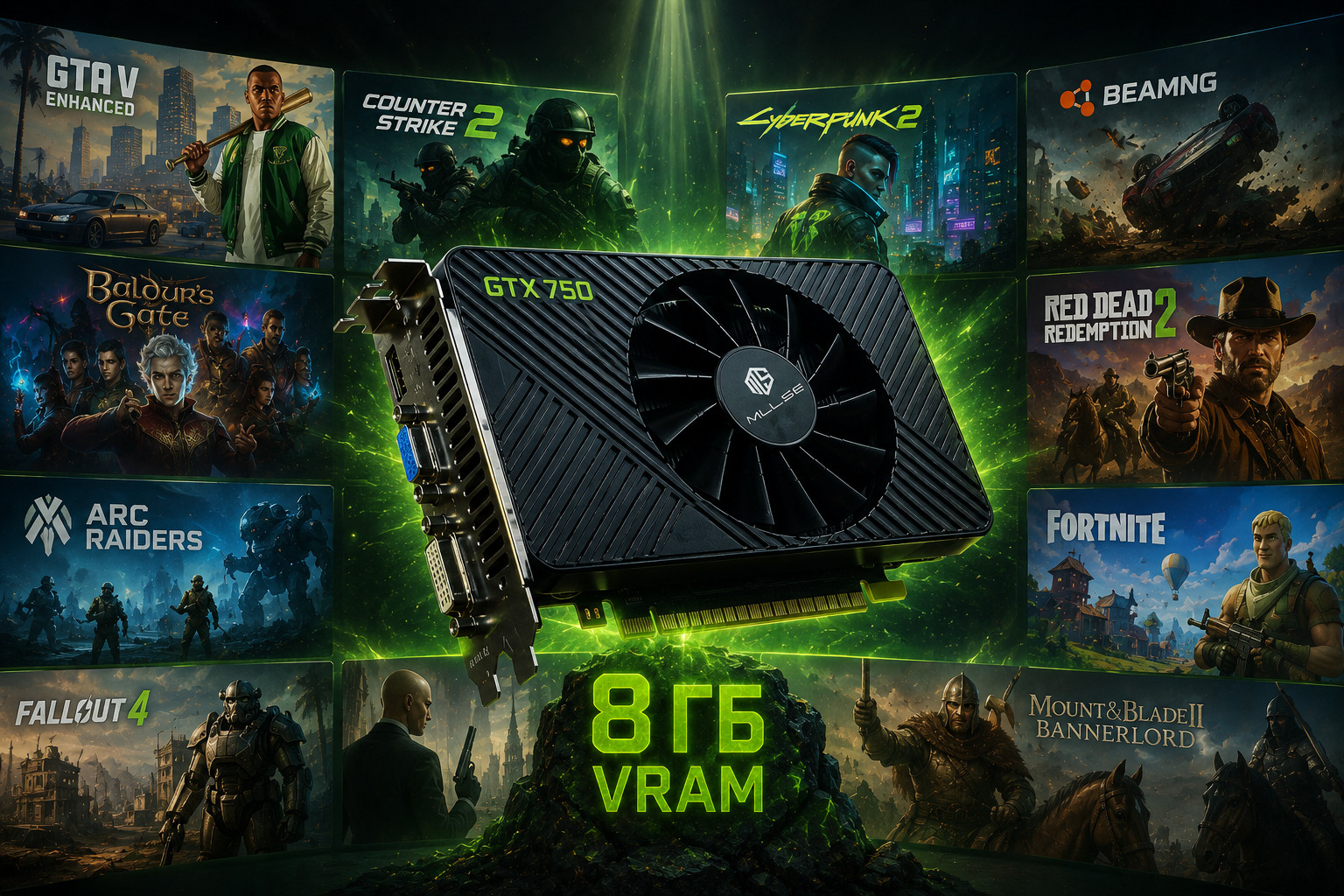 GeForce GTX 750 with 8GB VRAM Tested in Modern AAA Games