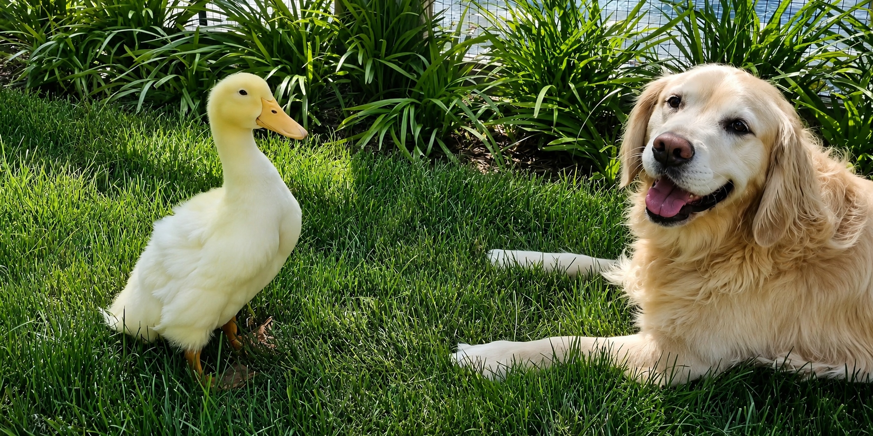 Duck Louis Brings Joy Back to Depressed Dog Barley