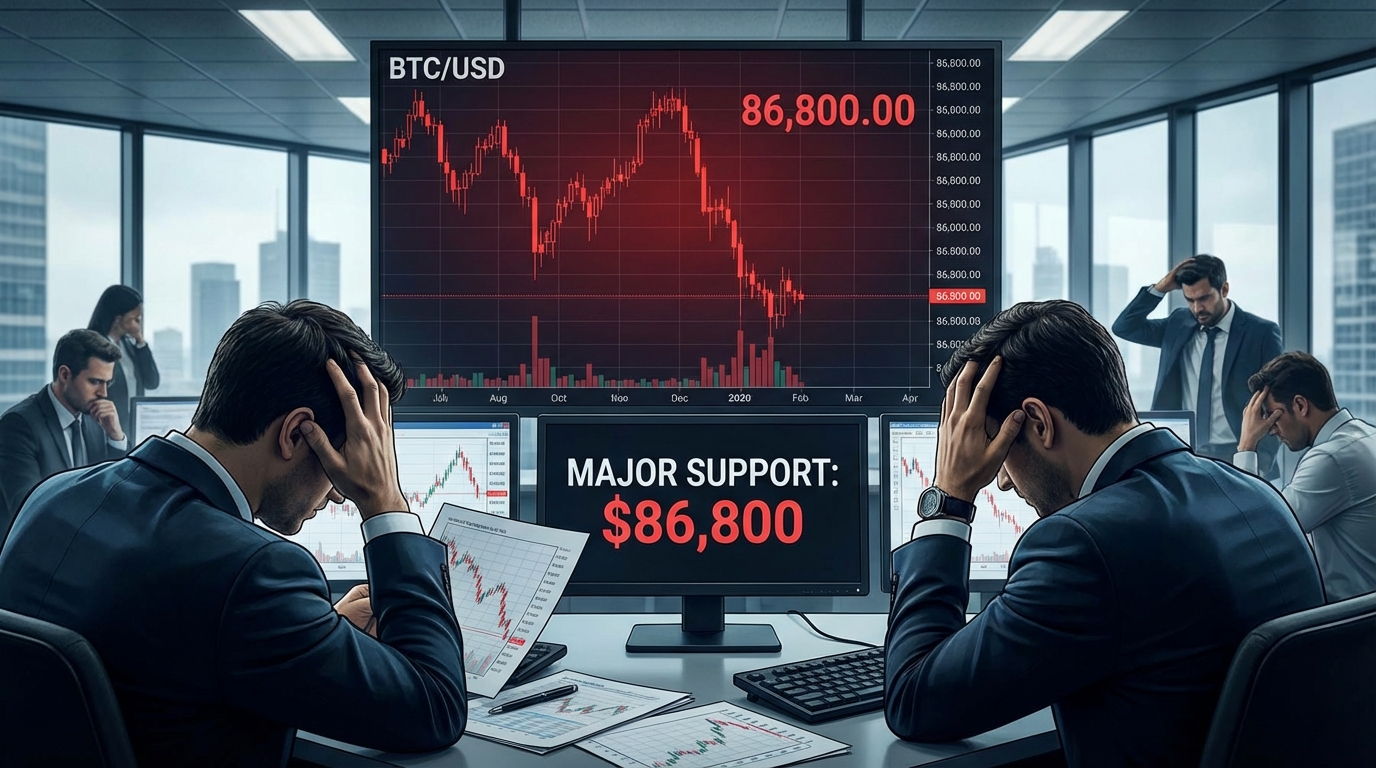 Bitcoin on the brink: the $86,800 level is turning critical.